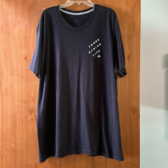 Adidas three stripe life The Go-To Performance Tee men’s t-shirt black 2xl - Picture 3 of 9